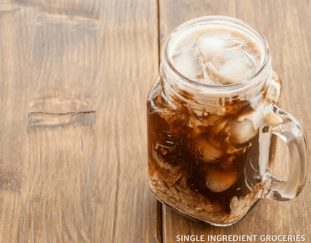 iced type of coffee on table