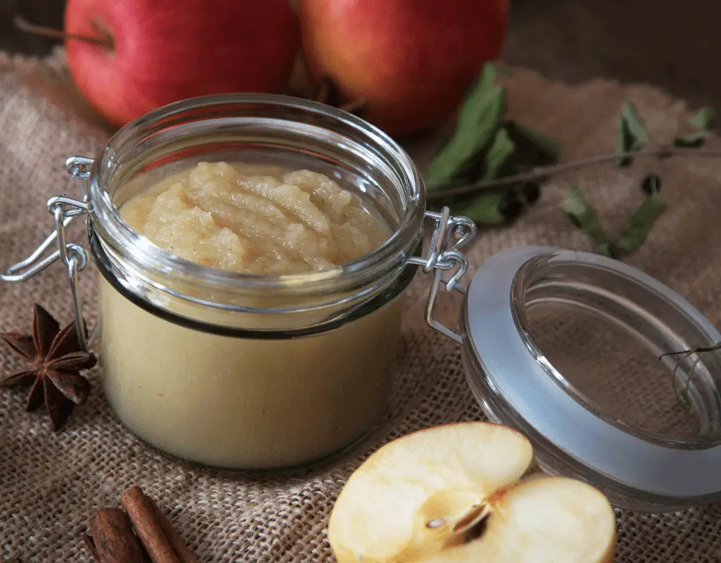 applesauce in a jar