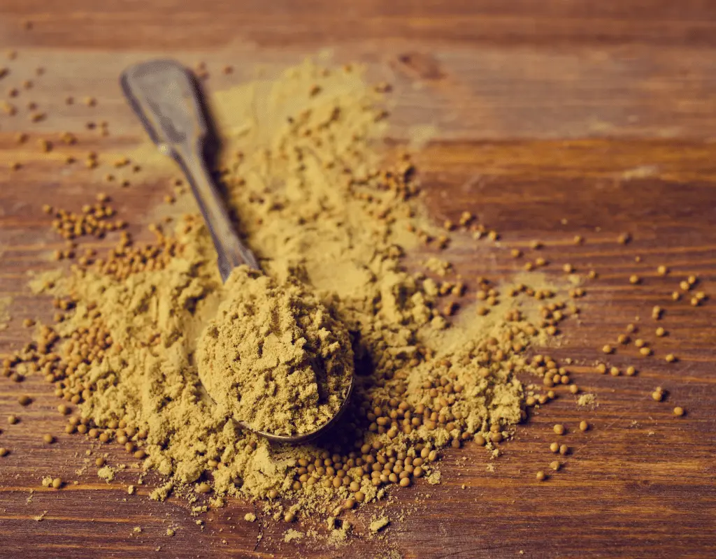 heaping spoon full of ground dry mustard