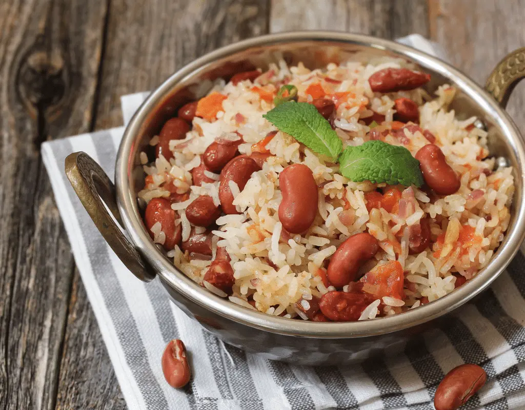 red beans and rice recipe in a bowl