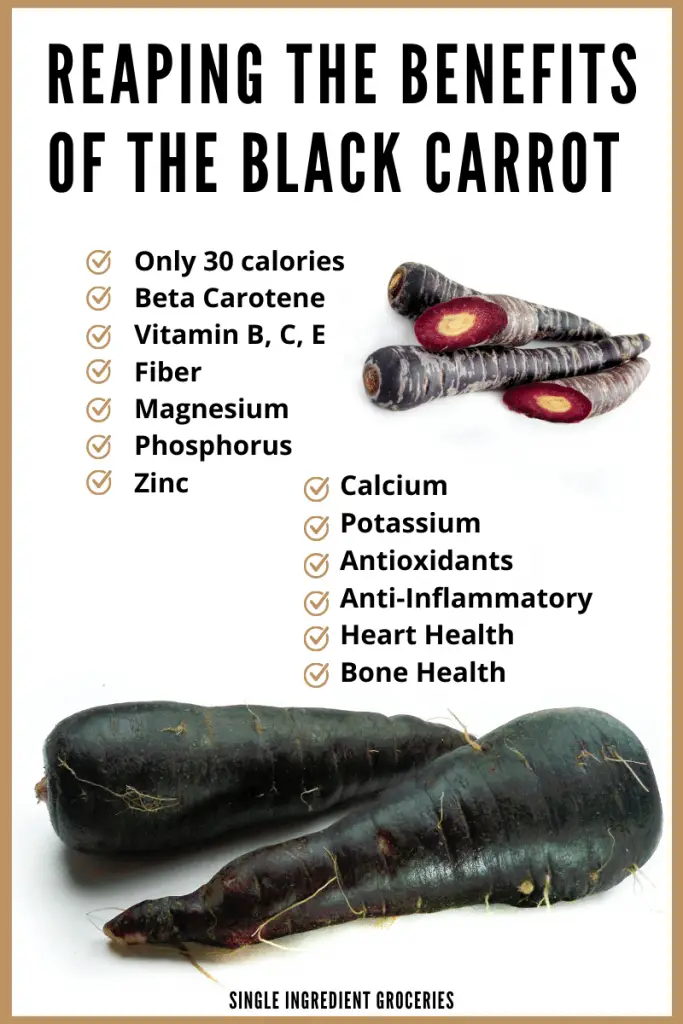 reaping the benefits of the black carrot infographic